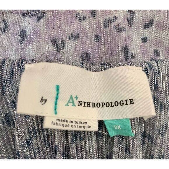 Anthropologie A+ Lavender Shimmer Tank 2X - Picture 4 of 5